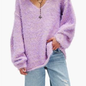 Free People Sparrow Fuzzy Sweater